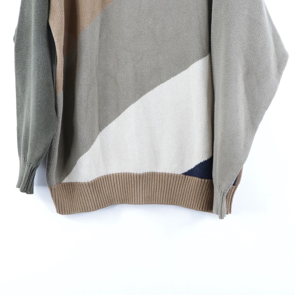 Vtg 90s Streetwear Color Block Crewneck Sweater - Picture 3 of 8